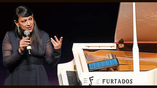 Pianist Shani Diluka at Tagore Theatre, Sector 18 in Chandigarh on Thursday (HT Photo)