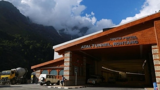 The 9.02-km-long Atal Tunnel connects Manali in Himachal with Leh. (HT file photo) The 9.02-km-long Atal Tunnel connects Manali in Himachal with Leh. (HT file photo)