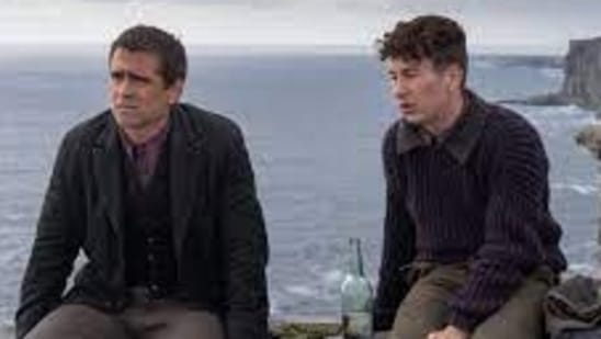 Colin Farrell and Barry Keoghan in a still from The Banshees of Inisherin.