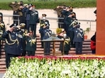 On Thursday, President Droupadi Murmu and Prime Minister Modi attended the ‘At Home’ reception at Army House to commemorate India's victory over Pakistan.(File) On Thursday, President Droupadi Murmu and Prime Minister Modi attended the ‘At Home’ reception at Army House to commemorate India's victory over Pakistan.(File)