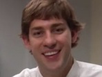 John Krasinski as Jack Ryan (left) and Jim Halpert in The Office (right). John Krasinski as Jack Ryan (left) and Jim Halpert in The Office (right).