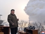 North Korea's leader Kim Jong Un as he directs a ground ejection test - a high-power solid fuel engine test - conducted at the Saikai satellite launch site in South Pyongan Province. (Photo by KCNA VIA KNS / AFP) North Korea's leader Kim Jong Un as he directs a ground ejection test - a high-power solid fuel engine test - conducted at the Saikai satellite launch site in South Pyongan Province. (Photo by KCNA VIA KNS / AFP)