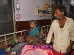 A victim of Saran hooch tragedy being treated in Patna Medical College and Hospital (PMCH), in Patna on Thursday.(PTI) A victim of Saran hooch tragedy being treated in Patna Medical College and Hospital (PMCH), in Patna on Thursday.(PTI)