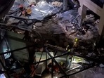 Following the burst of a huge aquarium, the atrium of a hotel is devastated in Berlin Germany, Friday, December 16, 2022. (Instagram/tnn/dpa via AP) Following the burst of a huge aquarium, the atrium of a hotel is devastated in Berlin Germany, Friday, December 16, 2022. (Instagram/tnn/dpa via AP)