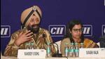 Commissioner of police Mandeep Singh Sidhu and Ludhiana deputy commissioner Surabhi Malik during the CII interaction. Commissioner of police Mandeep Singh Sidhu and Ludhiana deputy commissioner Surabhi Malik during the CII interaction.