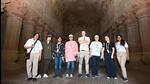 G20 summit delegates get a peek into the rich heritage and culture of India as they enjoy their day at Kanheri Caves, Sanjay Gandhi National Park (SGNP) on Friday. (HT PHOTO) G20 summit delegates get a peek into the rich heritage and culture of India as they enjoy their day at Kanheri Caves, Sanjay Gandhi National Park (SGNP) on Friday. (HT PHOTO)