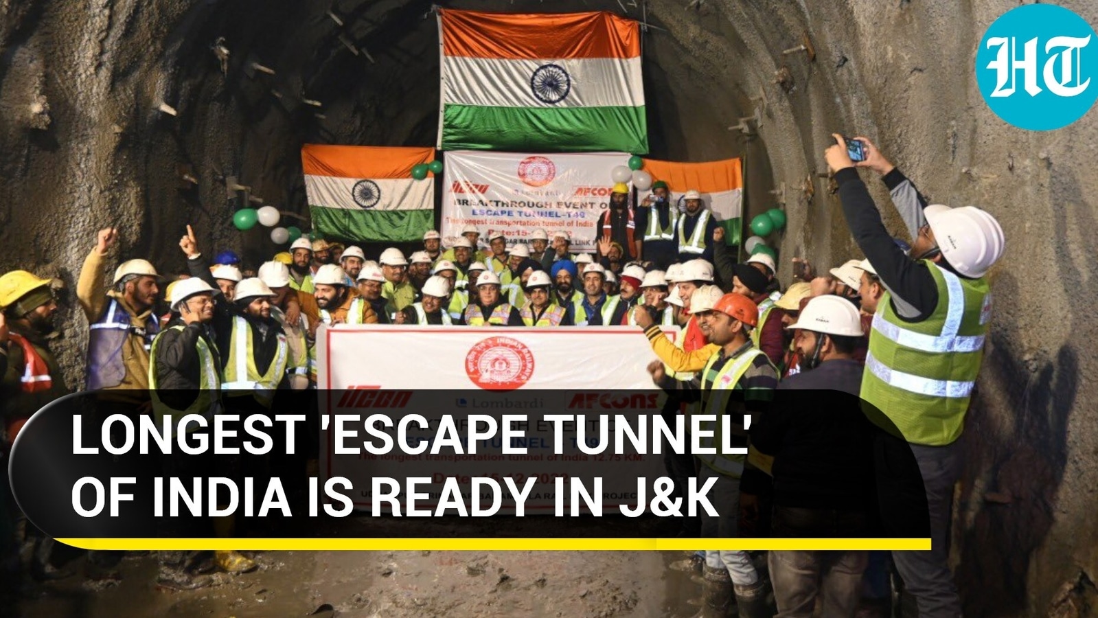 J&K Tricolour flies high as India's longest 'Escape Tunnel' completed