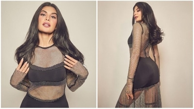 Rhinestone mesh outfits are on top of the 2022 fashion list. The gorgeous Jacqueline Fernandez shows how to style this trendy outfit and look like an absolute dive. (Instagram/@jacquelinef143) Rhinestone mesh outfits are on top of the 2022 fashion list. The gorgeous Jacqueline Fernandez shows how to style this trendy outfit and look like an absolute dive. (Instagram/@jacquelinef143)