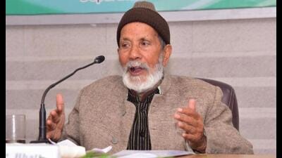 Gandhian environmentalist Chandi Prasad Bhatt in Lucknow on Friday. (Sourced)
