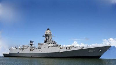 Defence Minister Rajnath Singh is scheduled to commission the ship at the naval dockyard in Mumbai. (MINT_PRINT) Defence Minister Rajnath Singh is scheduled to commission the ship at the naval dockyard in Mumbai. (MINT_PRINT)