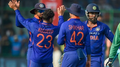 Indian players in action (PTI)