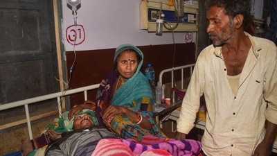 A victim of Saran hooch tragedy being treated in Patna Medical College and Hospital (PMCH), in Patna on Thursday. (PTI) A victim of Saran hooch tragedy being treated in Patna Medical College and Hospital (PMCH), in Patna on Thursday. (PTI)
