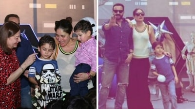 Taimur Ali Khan celebrates pre-birthday bash with Kareena Kapoor, Saif Ali Khan and Jehangir Ali Khan. Taimur Ali Khan celebrates pre-birthday bash with Kareena Kapoor, Saif Ali Khan and Jehangir Ali Khan.
