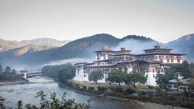 The Punakha Dzong, aka fortress, constructed in 1637-38, appears on Bhutanese banknotes. But you may never see it because the Indian rupee is used commonly and welcomed The Punakha Dzong, aka fortress, constructed in 1637-38, appears on Bhutanese banknotes. But you may never see it because the Indian rupee is used commonly and welcomed