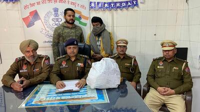 The man held with intoxicant pills in Ludhiana police custody. The man held with intoxicant pills in Ludhiana police custody.