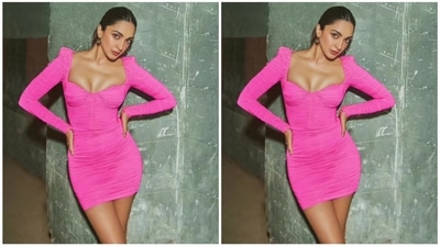 Kiara looked every bit stunning in the bodycon dress, which had a ribbed pattern, puffed shoulders, a sweetheart neckline that showed off her décolletage, full-length wide bell sleeves, and a fitted silhouette. (Instagram/@Kiaraaliaadvani) Kiara looked every bit stunning in the bodycon dress, which had a ribbed pattern, puffed shoulders, a sweetheart neckline that showed off her décolletage, full-length wide bell sleeves, and a fitted silhouette. (Instagram/@Kiaraaliaadvani)
