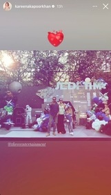 Kareena Kapoor shares picture with Taimur Ali Khan and Saif Ali Khan from Taimur's pre-birthday celebration via Instagram Stories. Kareena Kapoor shares picture with Taimur Ali Khan and Saif Ali Khan from Taimur's pre-birthday celebration via Instagram Stories.