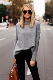 As a casual and versatile garment, you can wear a mock neck year-round. (pinterest) As a casual and versatile garment, you can wear a mock neck year-round. (pinterest)