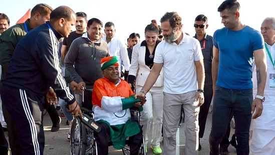 So far, the Bharat Jodo Yatra has covered parts of Tamil Nadu, Kerala, Karnataka, Andhra Pradesh, Telangana, Madhya Pradesh, and Maharashtra, and is now in Rajasthan. (Congress Twitter)