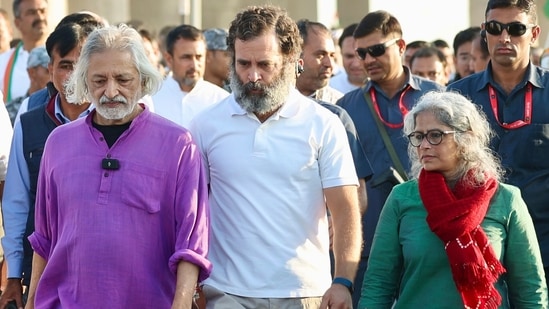The Bharat Jodo Yatra will cover 3,570 km from Kanyakumari in the south to Kashmir in the north over a period of about five months. (Congress Twitter)