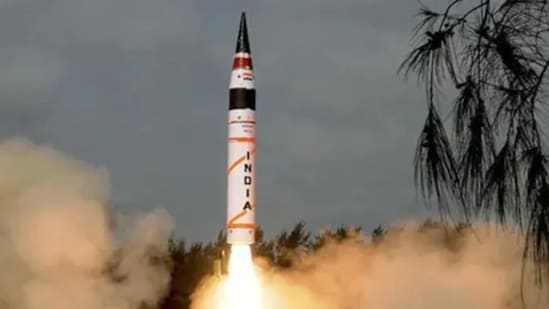 Agni V nuclear ballistic missile 