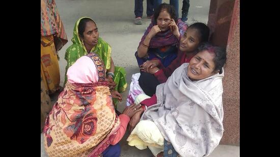At Masrakh village in Saran district on Friday. (HT Photo) At Masrakh village in Saran district on Friday. (HT Photo)