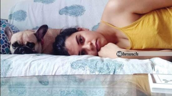 Ayushi poses exclusively with her pupper Mishto for this HT Brunch column