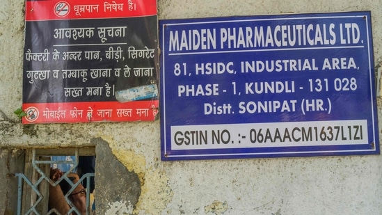 Four cough syrups manufactured by Indian drug maker Maiden Pharmaceuticals were said to be linked to at least 66 deaths of children in The Gambia. (AFP)