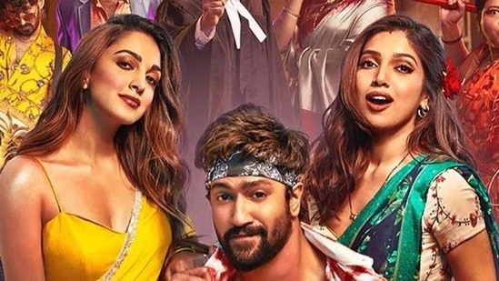 Govinda Naam Mera movie review: Kiara Advani, Vicky Kaushal and Bhumi Pednekar in the film.