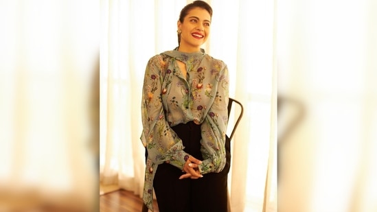 Kajol's look for the day was put together by celebrity stylist Radhika Mehra who was also the artist behind the lens.&nbsp;(Instagram/@kajol)