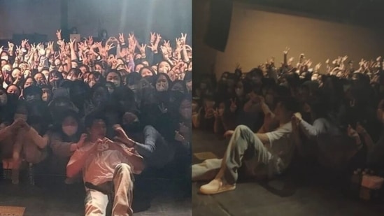 RM made all BTS ARMY ‘jealous' after he posed for a group photo with 200 fans during Indigo live performance. RM made all BTS ARMY ‘jealous' after he posed for a group photo with 200 fans during Indigo live performance.