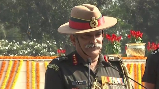 Eastern Army commander Lieutenant General RP Kalita speaks on Vijay Diwas. (ANI)