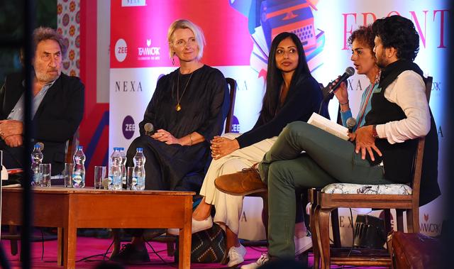 Avni Doshi (centre) at the Jaipur Literature Festival in 2020 (Raj K Raj/HT PHOTO) Avni Doshi (centre) at the Jaipur Literature Festival in 2020 (Raj K Raj/HT PHOTO)