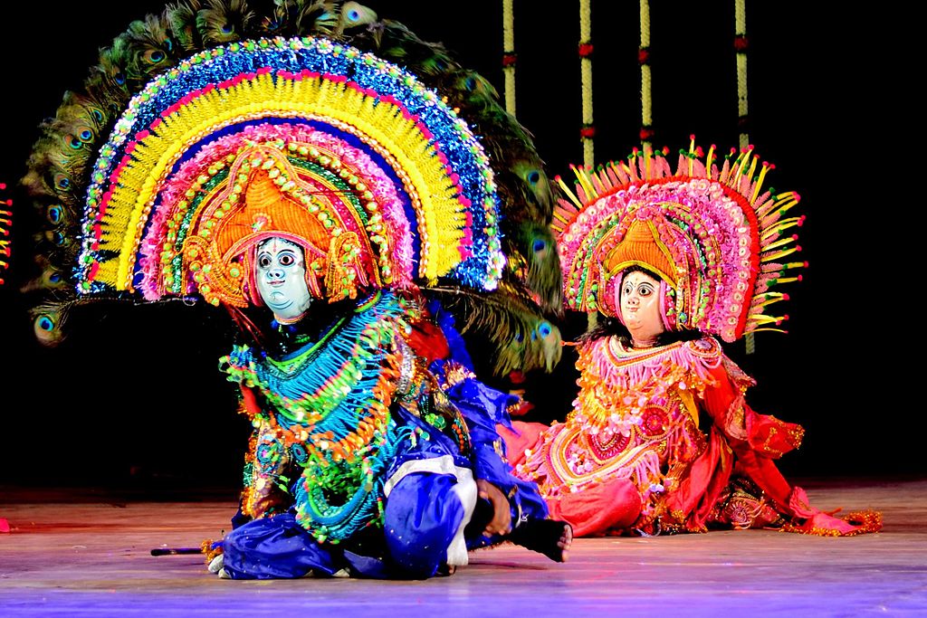 Chhau, the traditional warrior's masked dance, is extremely popular among the tribal regions of West Bengal and Bihar. (Wikimedia Commons)