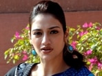 TMC MP Nusrat Jahan at Parliament House complex .(HT Photo) 
