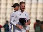 England's skipper Ben Stokes, with teammate walks off the field after winning the second test cricket match against Pakistan, in Multan, Pakistan, Monday, Dec. 12, 2022.AP/PTI(AP12_12_2022_000122A)(AP) England's skipper Ben Stokes, with teammate walks off the field after winning the second test cricket match against Pakistan, in Multan, Pakistan, Monday, Dec. 12, 2022.AP/PTI(AP12_12_2022_000122A)(AP)