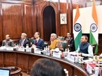 Finance minister Nirmala Sitharaman chairing 48th meeting of the GST Council (twitter./@FinMinIndia)