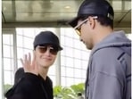 Katrina Kaif and Vicky Kaushal at Mumbai airport. (Viral Bhayani). Katrina Kaif and Vicky Kaushal at Mumbai airport. (Viral Bhayani).