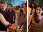 Sanjay Kapoor and Shanaya Kapoor dance at a ceremony. Sanjay Kapoor and Shanaya Kapoor dance at a ceremony.
