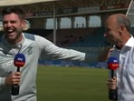 James Anderson (L) with Nasser Hussain James Anderson (L) with Nasser Hussain