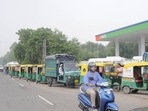 CNG price in the national capital was hiked on Saturday.(HT File Photo) CNG price in the national capital was hiked on Saturday.(HT File Photo)