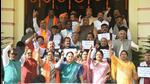 The BJP legislators staged a walkout in the Bihar Assembly for the third day. (Photo by Santosh Kumar/ Hindustan Times) The BJP legislators staged a walkout in the Bihar Assembly for the third day. (Photo by Santosh Kumar/ Hindustan Times)