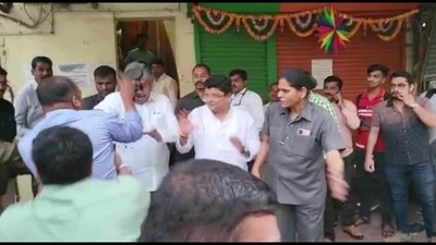 A man threw ink on Maharashtra minister Chandrakant Patil in Pimpri-Chinchwad. (HT FILE PHOTO) A man threw ink on Maharashtra minister Chandrakant Patil in Pimpri-Chinchwad. (HT FILE PHOTO)