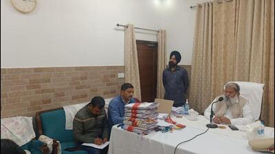 Anil Vij at the ‘Janata Darbar‘ in Ambala. (HT Photo)