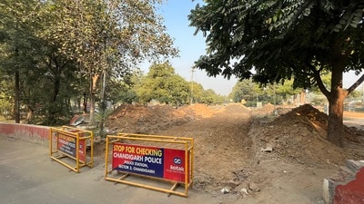Chandigarh chief engineer CB Ojha said the road was being constructed after getting approval from the UT urban planning department. (HT Photo) Chandigarh chief engineer CB Ojha said the road was being constructed after getting approval from the UT urban planning department. (HT Photo)