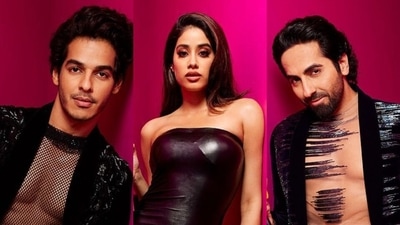 Janhvi Kapoor's sultry leather black dress, Ishaan Khatter and Ayushmann Khurrana's see-through vests set Internet on fire (Instagram/graziaindia) Janhvi Kapoor's sultry leather black dress, Ishaan Khatter and Ayushmann Khurrana's see-through vests set Internet on fire (Instagram/graziaindia)