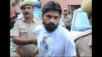Lawrence Bishnoi was produced before the Mohali court on Saturday under tight security cover. (HT Photo) Lawrence Bishnoi was produced before the Mohali court on Saturday under tight security cover. (HT Photo)