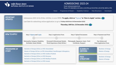 NID admissions 2023:Registration date extended till Dec 22 at admissions.nid.edu NID admissions 2023:Registration date extended till Dec 22 at admissions.nid.edu