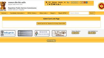 RPSC Sr. Teacher Gr II admit card out for Group A at rpsc.rajasthan.gov.in RPSC Sr. Teacher Gr II admit card out for Group A at rpsc.rajasthan.gov.in