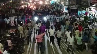 The police reportedly reached the spot and dispersed the crowd formed following the skirmish in Macherla. (ANI)